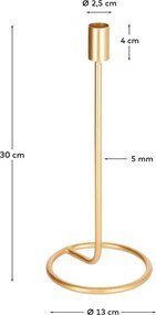 Kovový svietnik Babirye – Kave Home