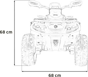 Ramiz Štvorkolka Can Am Outlander ATV na diaľkové ovládanie červená