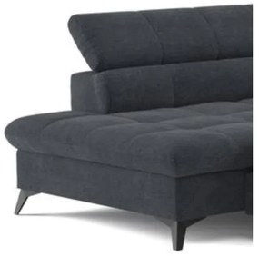 Rozkladacia rohová sedacia súprava do L MARANO pravá čierna