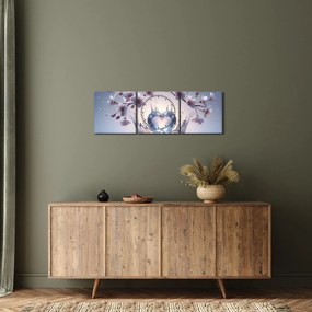 Obraz - Diamantové srdce (s hodinami) (90x30 cm)