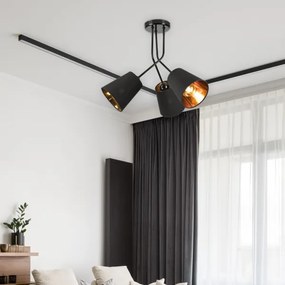 Luster na tyči IRMA 3xE27/15W/230V čierna