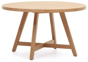 Okrúhly záhradný jedálenský stôl z eukalyptového dreva ø 130 cm Urqell - Kave Home