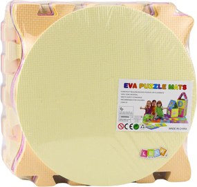 LEAN Penové puzzle podložka ovocie a sladkosti EVA pena pastelová 16 dielov