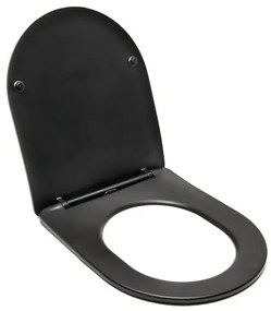 WC doska SAT Infinitio zaguľatená čierna SATINFPBKM, 1 ks