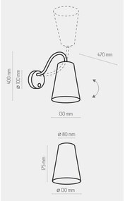Dětská nástěnná lampa WIRE COLOUR 1xE27/15W/230V