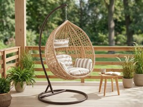 Svetlohnedé závesné kreslo TROPIKAL so stojanom