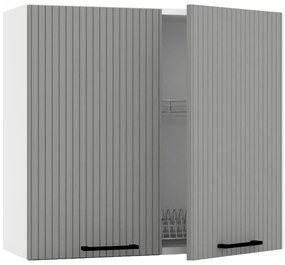 Skrinka do kuchyne Kate w80su alu šedá mat