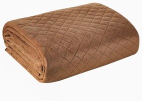 Dekorstudio Zamatový prehoz na posteľ LUIZ3 v medenej farbe Rozmer prehozu (šírka x dĺžka): 170x210cm
