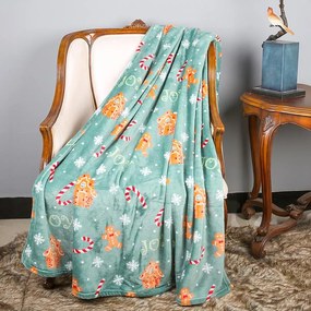 Deka Christmas 130x170 cm zelená