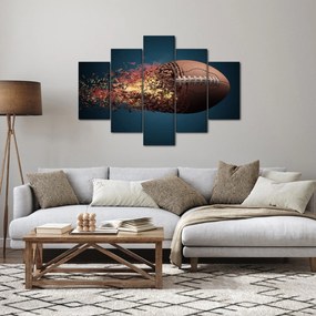 Obraz - Ragbyová lopta v akcii (150x105 cm)
