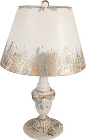 Béžová antik kovová stolná lampa Brocante - Ø 36*55 cm E27 1*60W