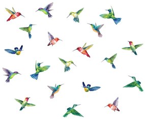 Súprava samolepiek na okno 20 ks 40x60 cm Hummingbirds - Ambiance