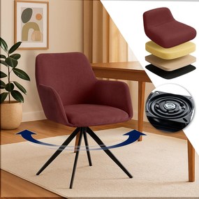 Jedálenská stolička Olema látka cord - bordová