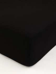 Jersey plachta s elastanom Deluxe 180 × 200 cm – čierna