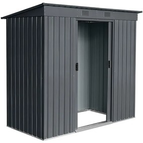 Záhradný domček BestBerg ZDR-2A / 2,4 m² / 110 x 217 x 191 cm / sivá