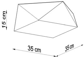 Stropné svietidlo HEXA 2xE27/60W/230V strieborná