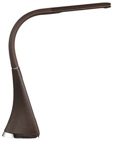 Solight WO46-H - LED stolná lampa stmievateľná s displejom LED/6W/230V hnedá