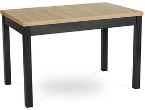 JAKS Rozkladací stôl Skubi 120-160 cm dub Riviera čierne nohy