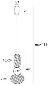 MAXLIGHT P0591 - LED Luster na lanku BORA LED/10W/230V pr. 22 cm biela/čierna