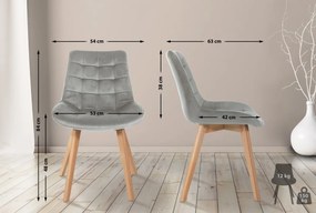 Stolička Brook - zamat - Sivá