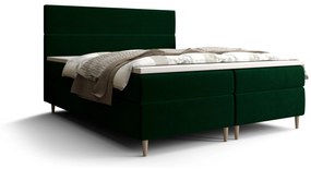 Manželská posteľ  Boxspring 140 cm Flu Comfort (tmavozelená) (s matracom a úložným priestorom). Vlastná spoľahlivá doprava až k Vám domov. 1055913