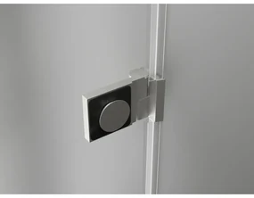 Mexen Lunar-B Duo výklopný sprchový kút 80 x 75 cm, číre sklo, brúsená oceľ, 832-080L-075P-97-00