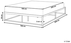 Kovová posteľ 180 x 200 cm biela VIRY Beliani