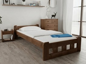 Posteľ Naomi zvýšená 90 x 200 cm, dub Rošt: S latkovým roštom, Matrac: Matrac COCO MAXI 20 cm