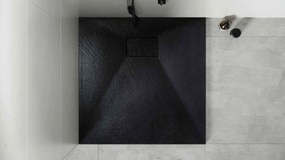 Besco Štvorcová sprchová vanička z SMC kompozitu VEXO BLACK SQ 80x80 (90x90) BESCO-Rozmery: 80x80