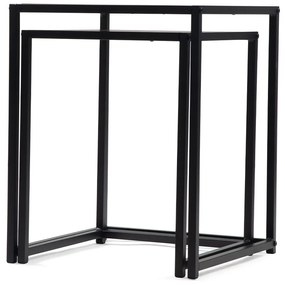 Noela Súprava odkladacích stolíkov s čiernym rámom DUETTA 40, 35