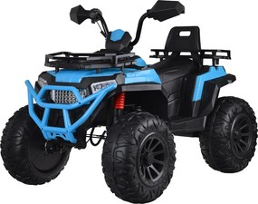 JOKOMISIADA Veľká detská štvorkolka na akumulátor 4x4 s plynovou páčkou a tlmičom PA0315 modrá