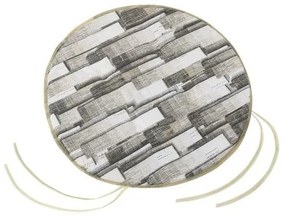 Bellatex Sedák EMA okrúhly hladký Obklady sivá, 40 cm