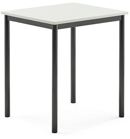 Stôl SONITUS, 700x600x760 mm, HPL - biela, antracit