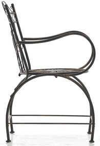 Kovová stolička Sheela s područkami (SET 2 ks) - Bronzová