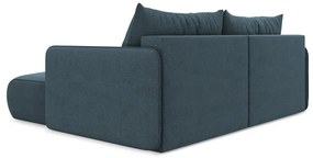 Modrá rozkladacia/s úložným priestorom rohová pohovka (pravý roh) Nanea – Makamii