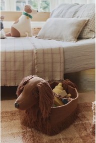 Hnedý látkový detský kôš na hračky 68x24x35 cm Poppy – Lorena Canals