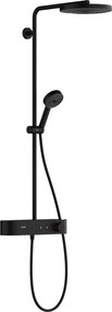 Hansgrohe Pulsify S, Showerpipe 260 1jet EcoSmart s termostatom ShowerTablet Select 400, čierna matná, HAN-24221670