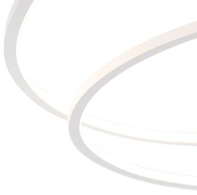 Stropné svietidlo biele 78 cm vrátane LED 3-stupňového stmievača - Rowin