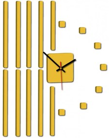 Nástenné hodiny Quartz, nalepovacie dekorácie, 3D zrkadlové nálepky Xmomo X0034- HEU-