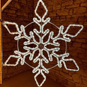 DECOLED LED světelná vločka XI, sada na VO, 89 cm, ledově bílá