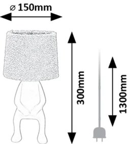 Rabalux 74218 - Stolná lampa SMURFY 1xE14/40W/230V biela