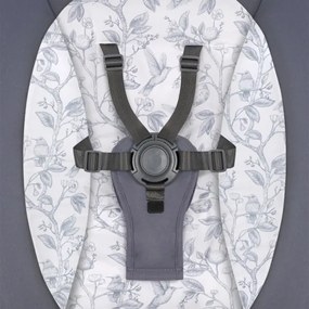 Lionelo - Detská hojdačka s melódiou RALF 4xAA šedo-biela + diaľkové ovládanie