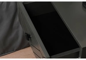 Nočný stolík LUNA 55x50 cm antracit/čierna