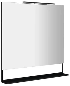 Sapho Sapho, ERUPTA zrkadlo s poličkou a LED osvetlením 100x95x12cm, čierna matná, ERU340
