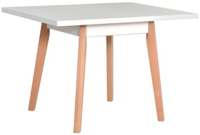 Rozkladací štvorcový stôl 80 x 80+110 I L (biela L) (biela). Vlastná spoľahlivá doprava až k Vám domov. 1059247