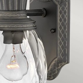 Hinkley HK-PLANTATION-S-MB - Vonk. svietidlo PLANTATION 1xE27/40W/230V IP44 čierna