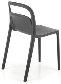 Čierna plastová stolička K490