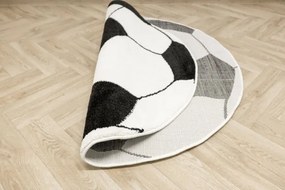 Koberec Lima futbalová lopta, čierny / biely
