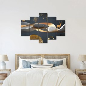 Obraz - Grafika s jeleňom (150x105 cm)