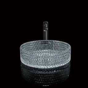 BPS-koupelny Sklenené umývadlo na dosku HYD-BRT1-TR-400 40x12 cm, transparent
